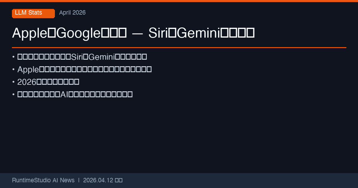 AppleとGoogleがSiriにGeminiを搭載する提携を発表
