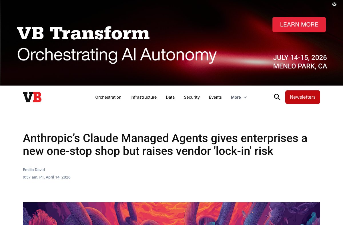 Anthropic Claude Managed Agents(VentureBeat)