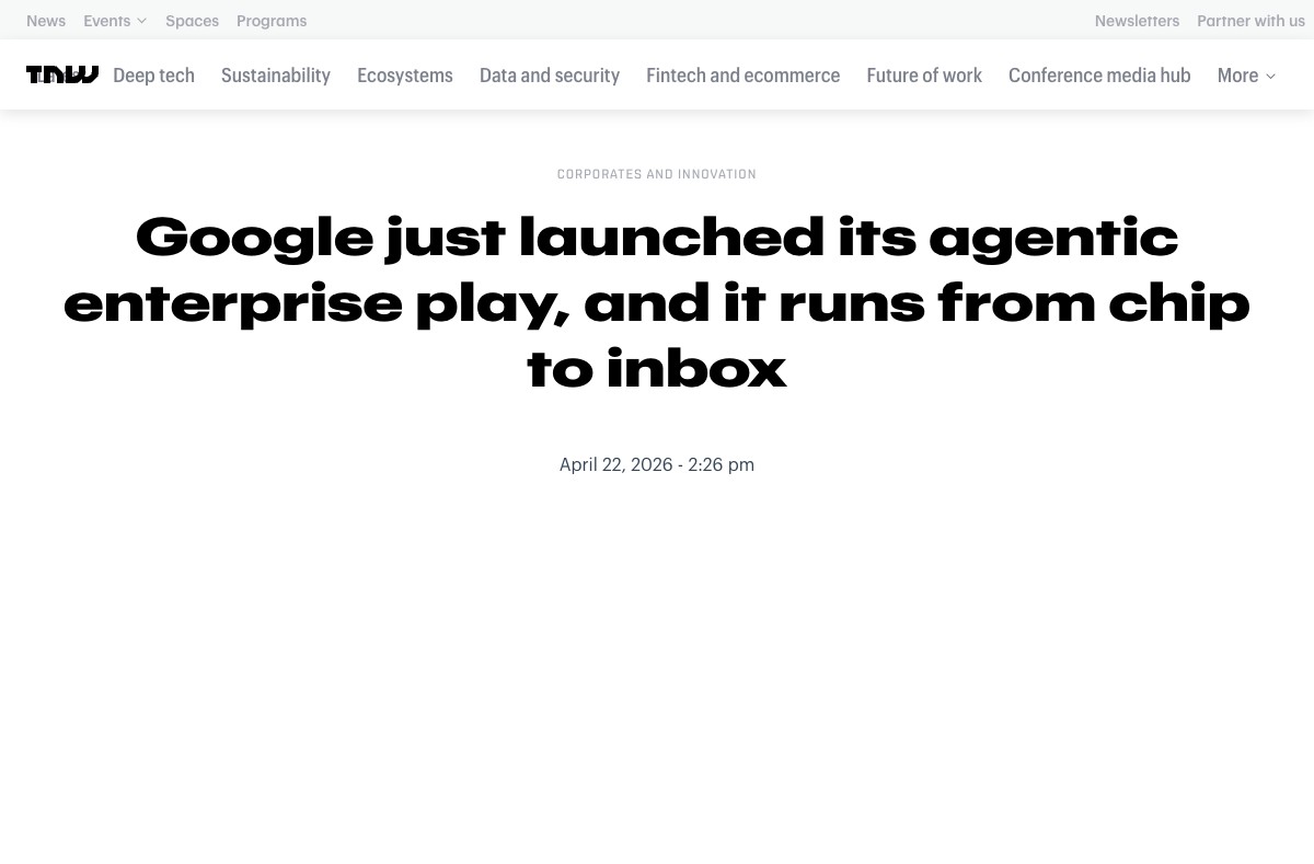 Google Cloud Next 2026: A2Aプロトコルとエージェント展開の記事