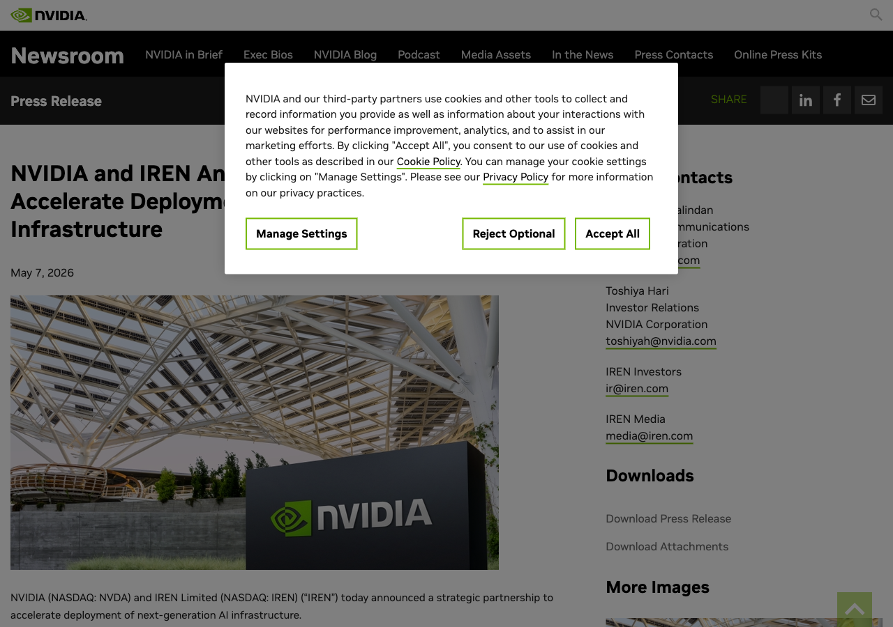 NVIDIA Newsroom: NVIDIAとIRENの5GW戦略パートナーシップ発表